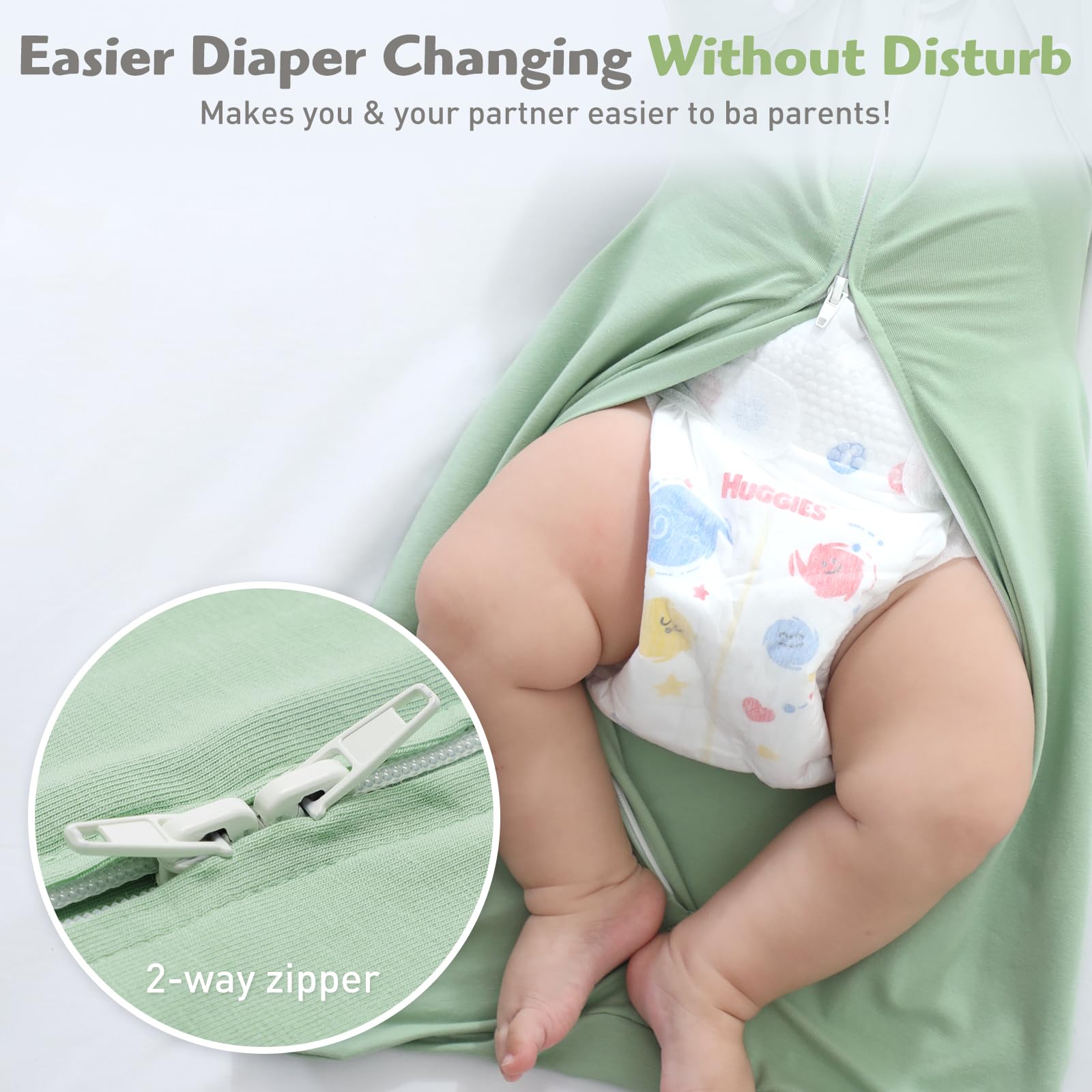 Amrcbb Baby Sleep Sack breathable cotton keeps baby comfortable year-round.