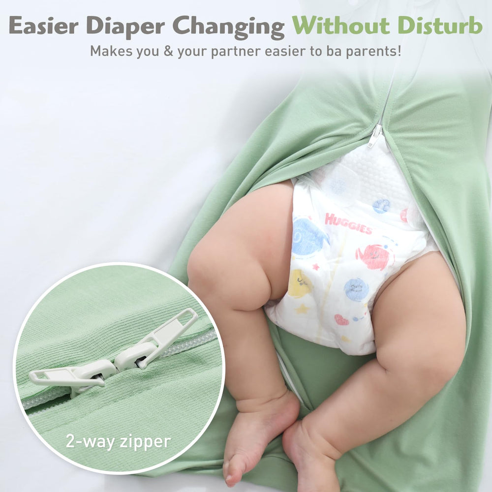 Amrcbb Baby Sleep Sack breathable cotton keeps baby comfortable year-round.