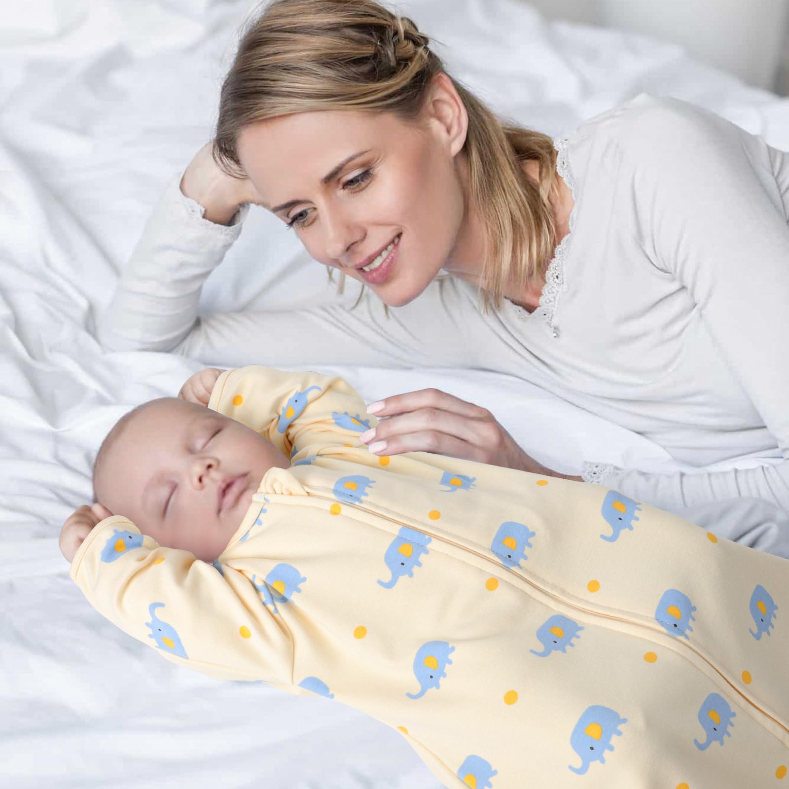 Amrcbb easy transition from swaddle to wearable blanket for newborns at night.