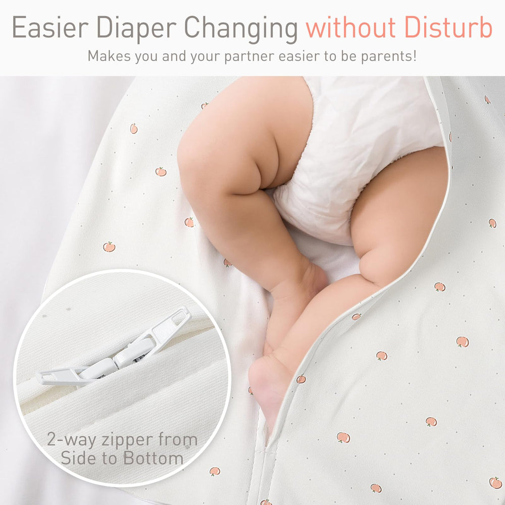 Amrcbb fold-over cuffs swaddle sack shields tiny hands and scratches.