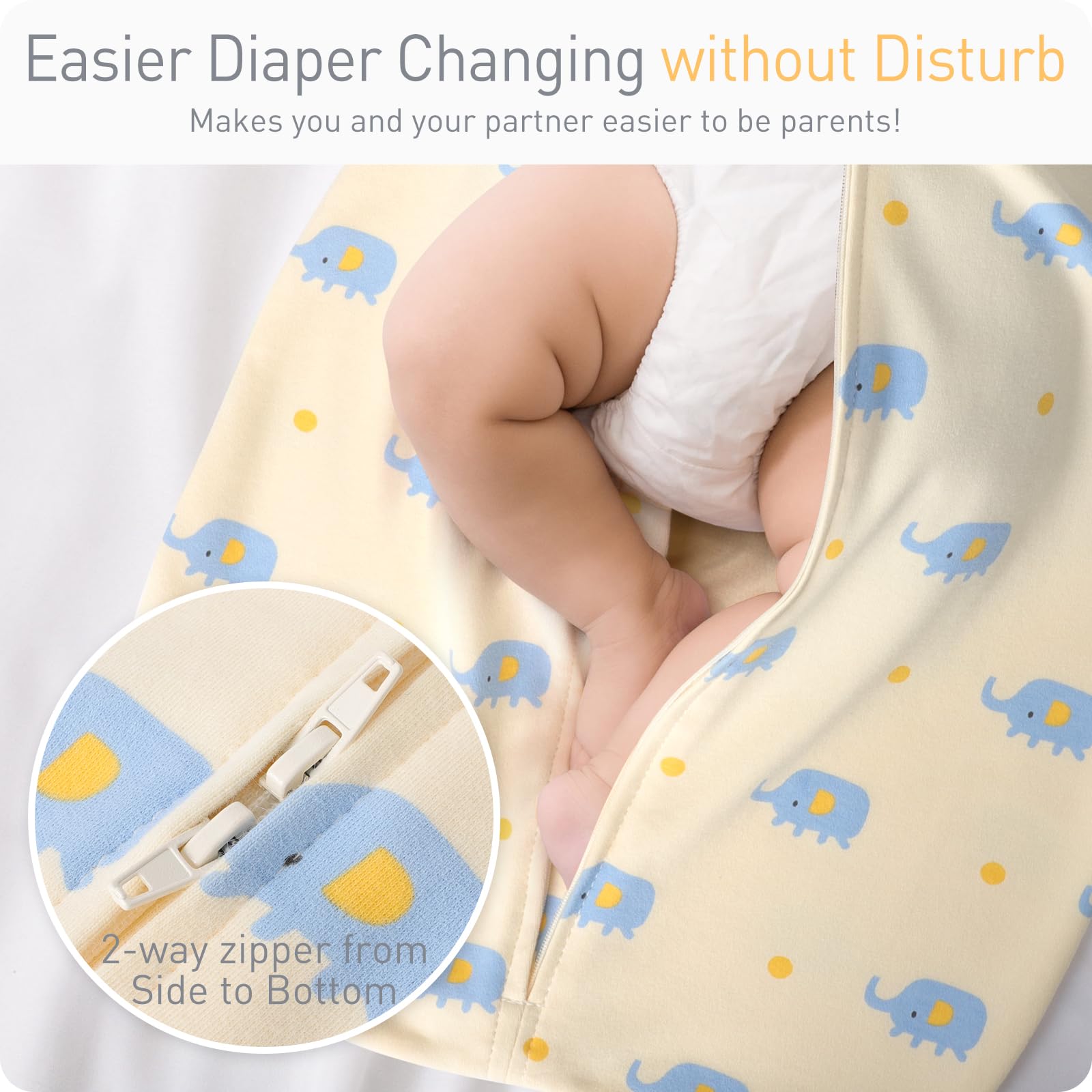 Amrcbb fold-over mitten cuffs protect baby's face during sleep