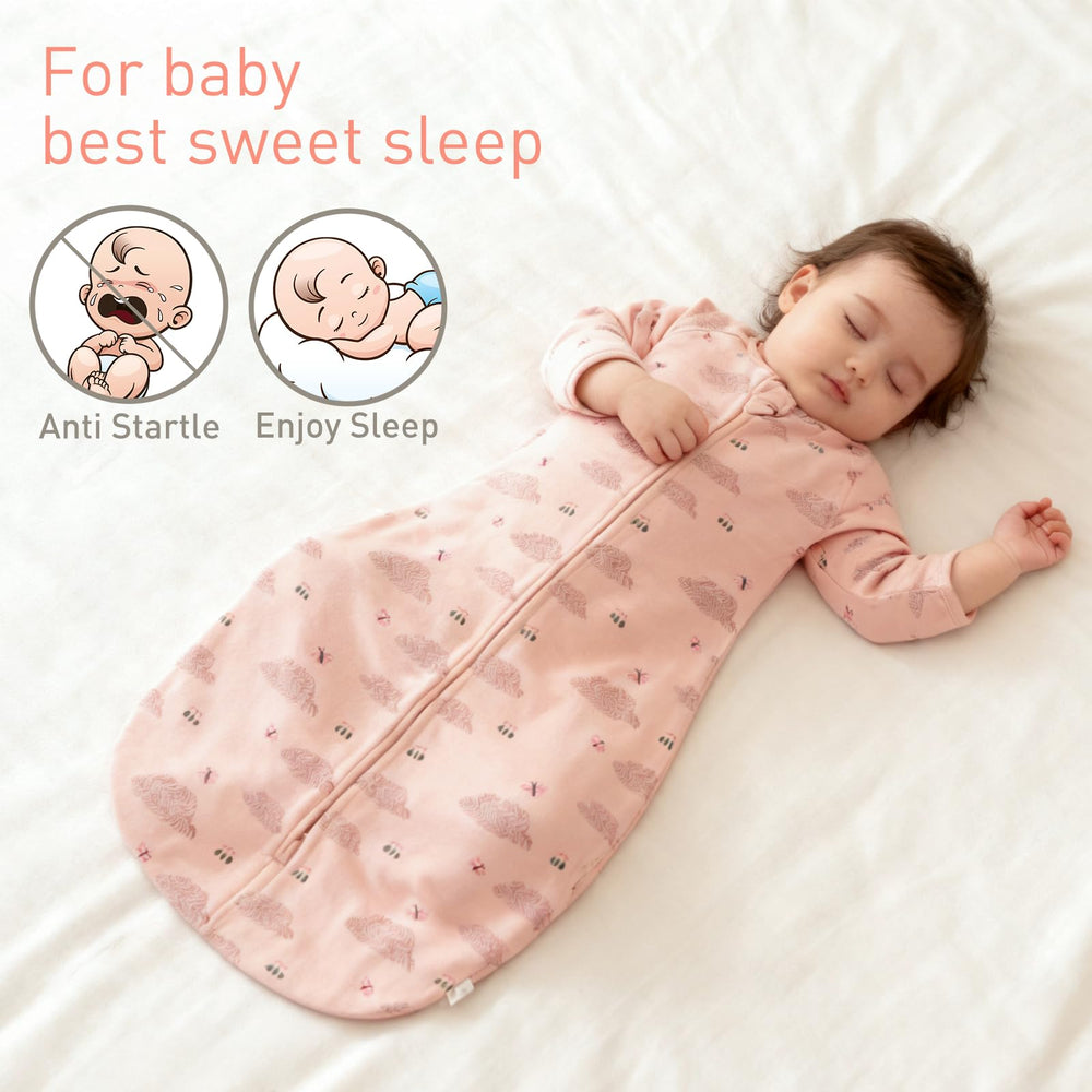 Amrcbb mitten cuffs swaddle sack protects baby while allowing gentle motion.