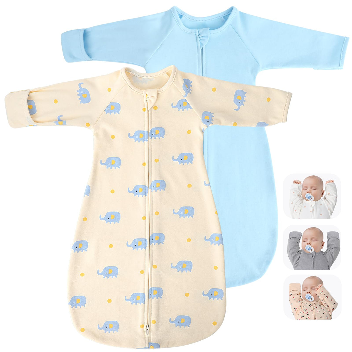 Amrcbb transitional swaddle sack with arms-up for secure newborn sleep