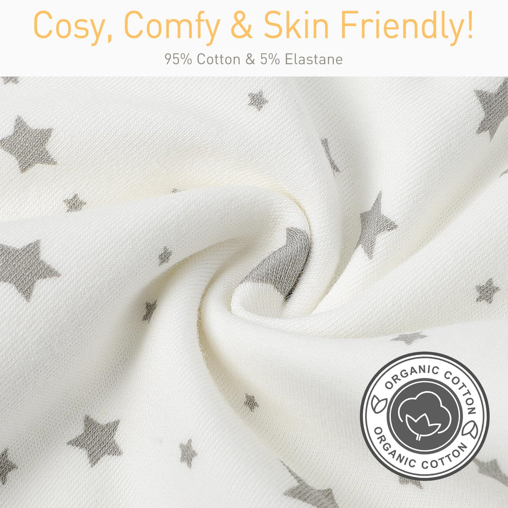 Amrcbb transitional swaddle sack supports natural head airflow when baby shifts during sleep.