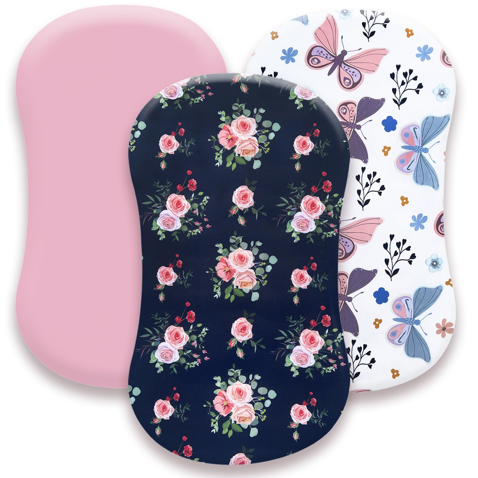 AMROSE Heavenly Soft Bassinet Sheets 3-pack close-up texture for gentle baby comfort
