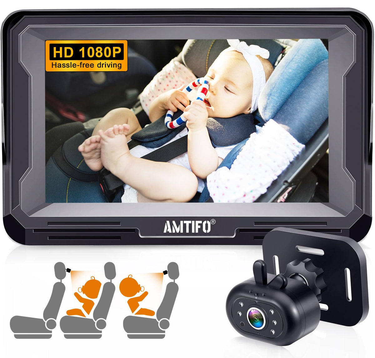 AMTIFO baby car camera ready for quick 3-minute installation for busy parents.