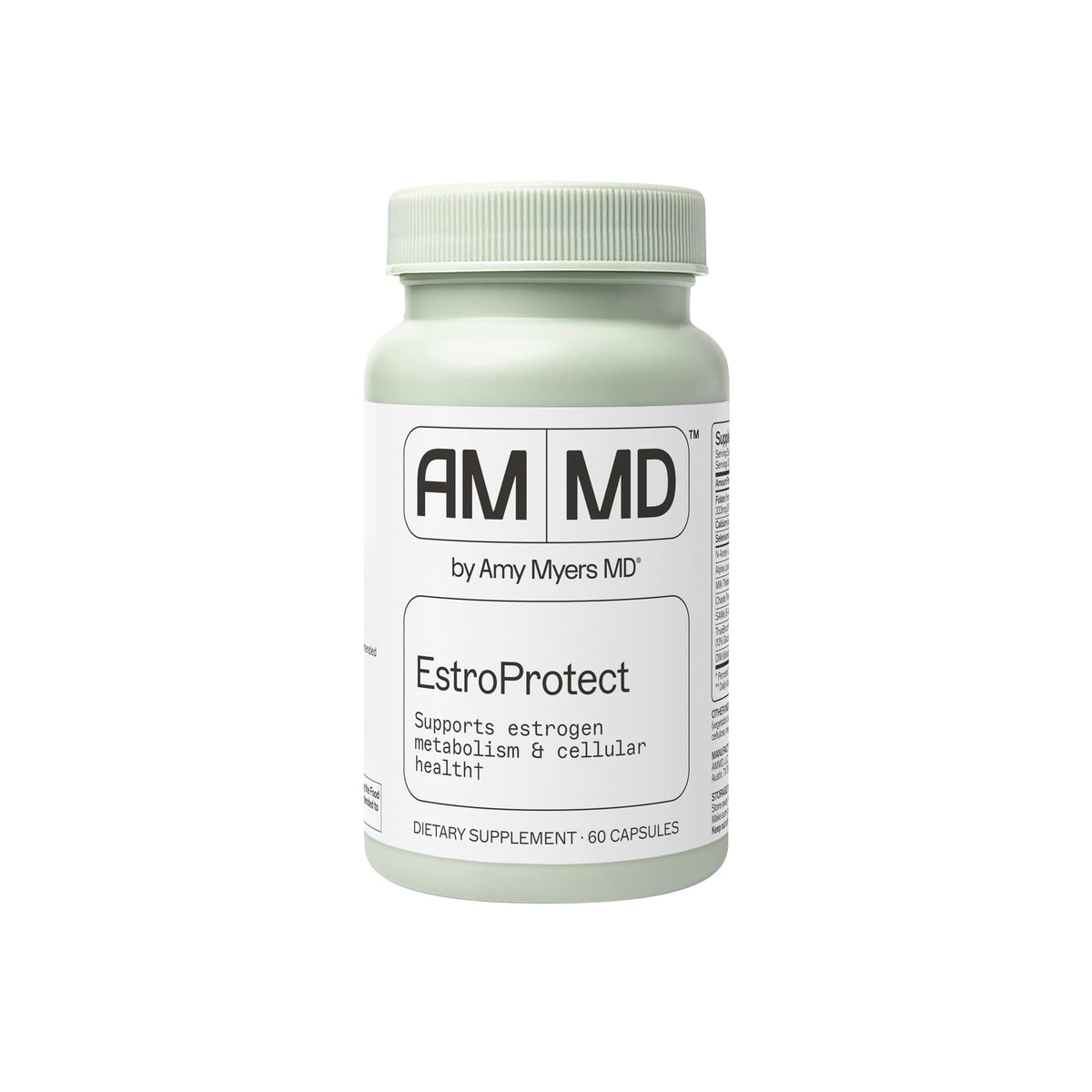Amy Myers MD EstroProtect bottle front showing packaging for balanced estrogen support
