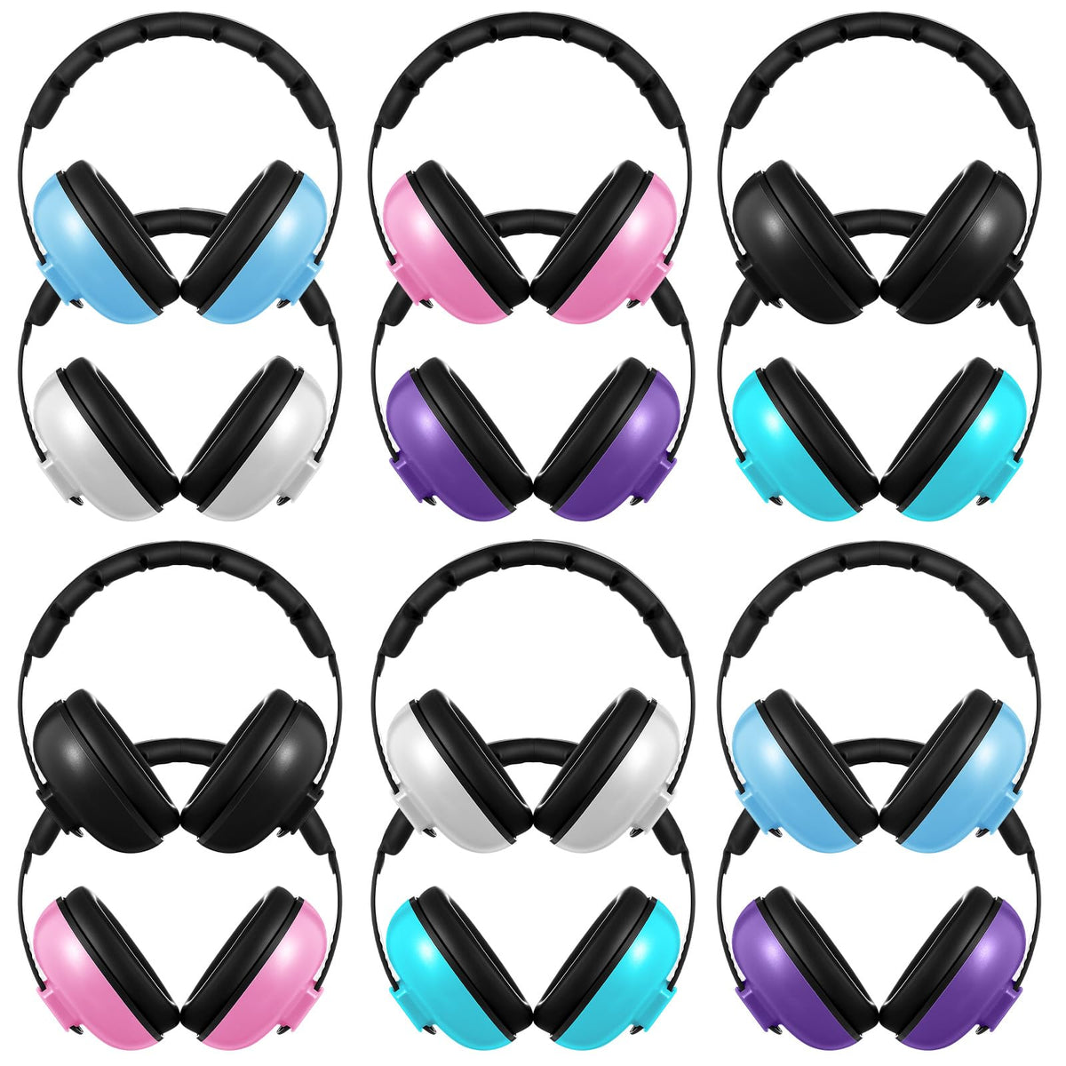 Amylove 12pcs baby noise cancelling ear muffs protect tiny ears in noisy environments.