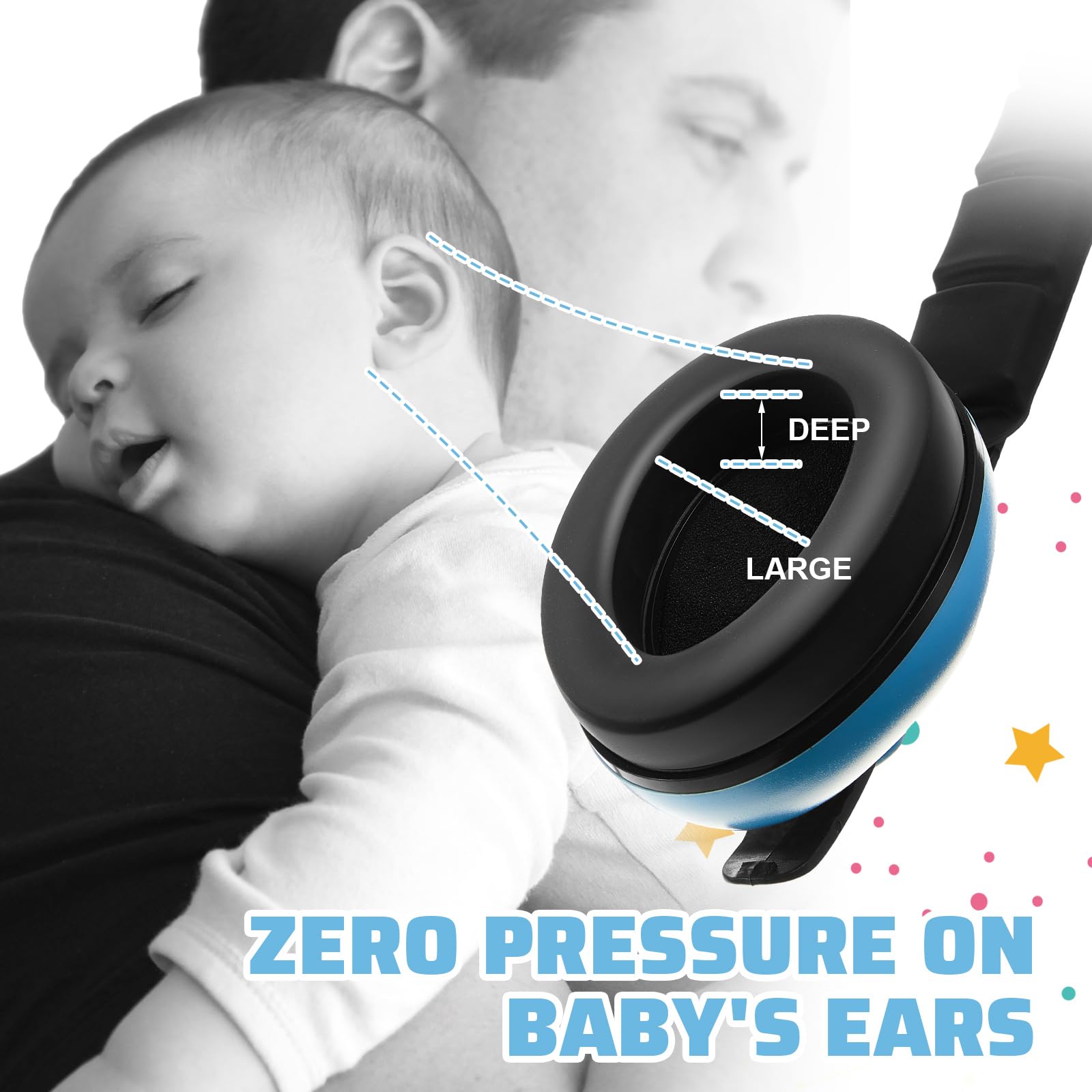 Amylove colorful baby headphones offer style while reducing ambient noise.