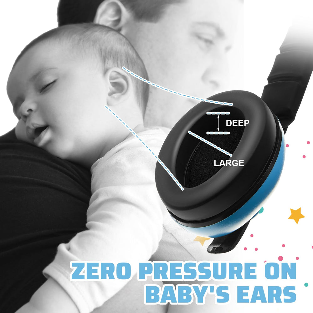 Amylove colorful baby headphones offer style while reducing ambient noise.