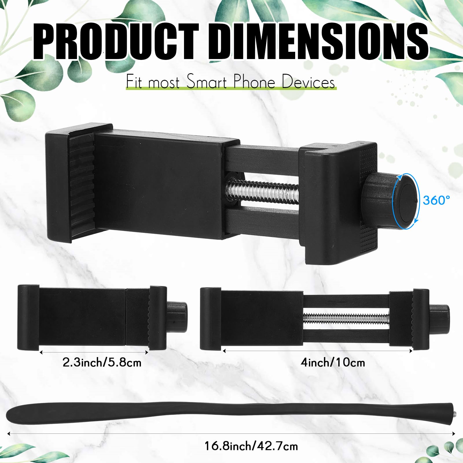 Amylove stroller phone holder demonstrates 360-degree rotation for flexible viewing.