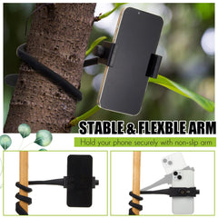 Amylove silicone arm grip provides a stable, non-slip phone hold.
