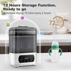 AMZBABYCHEF 4-in-1 steamer and dryer for versatile baby bottle care.