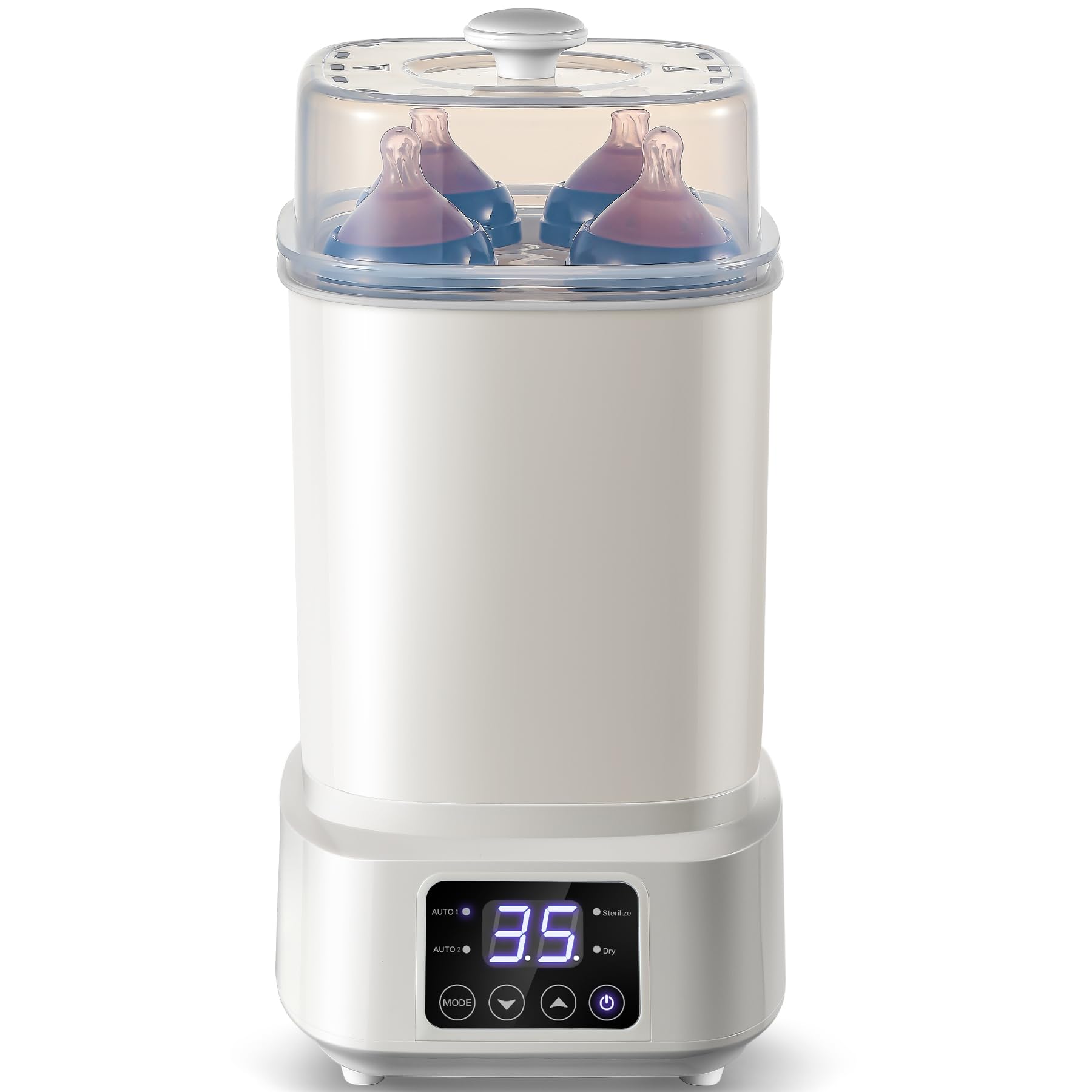 AMZBABYCHEF 8-in-1 steamer and dryer unit ready for daily use, compact and versatile
