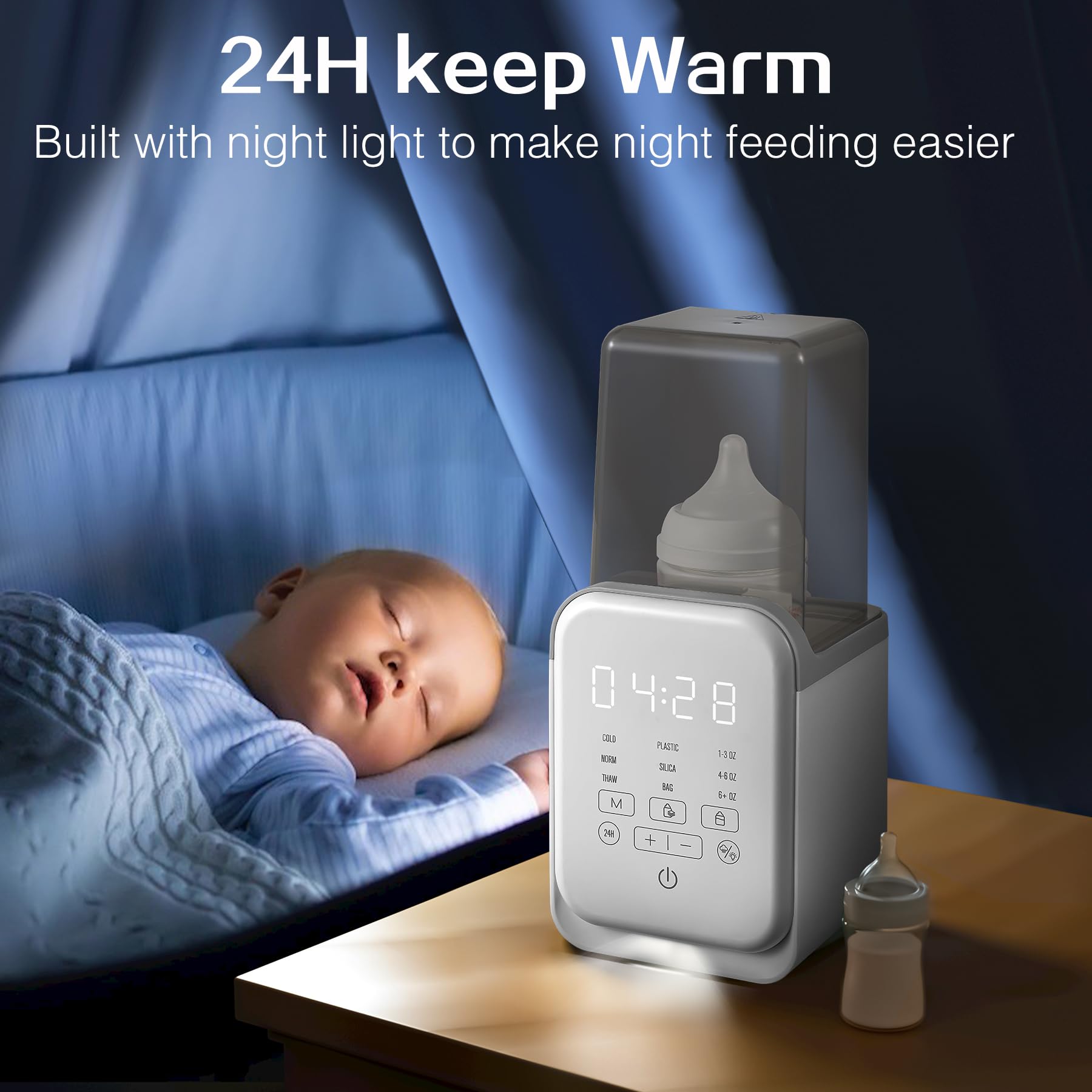 AMZBABYCHEF anti-scald basket enhances safe loading.