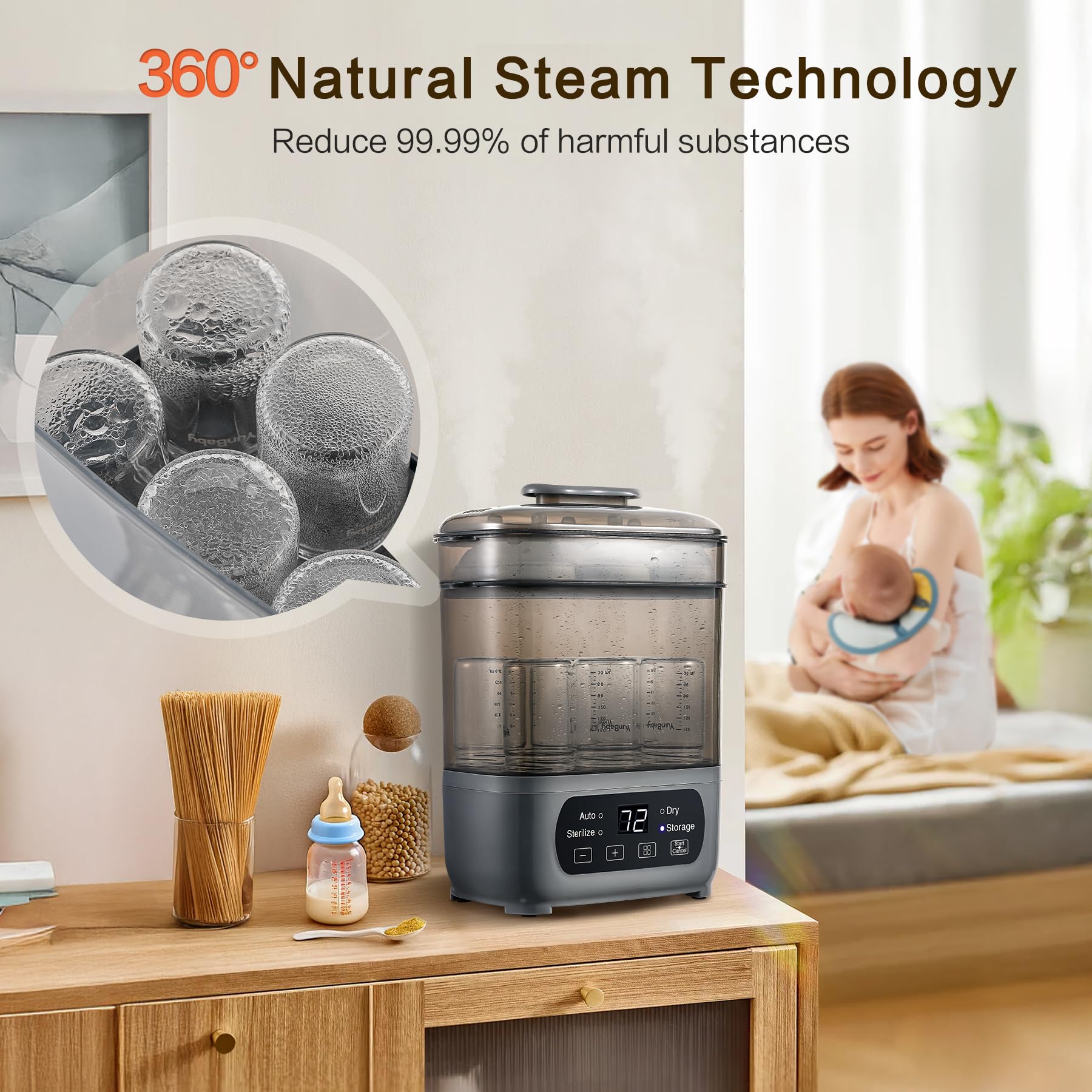 AMZBABYCHEF auto shut-off safety feature during operation.