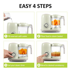 AMZBABYCHEF defrost and reheat function for quick meals.