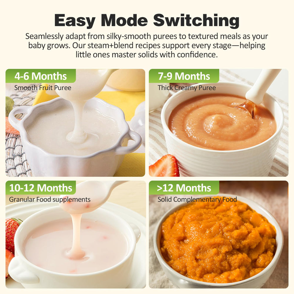 AMZBABYCHEF dishwasher-safe parts for easy maintenance and quick cleanup.