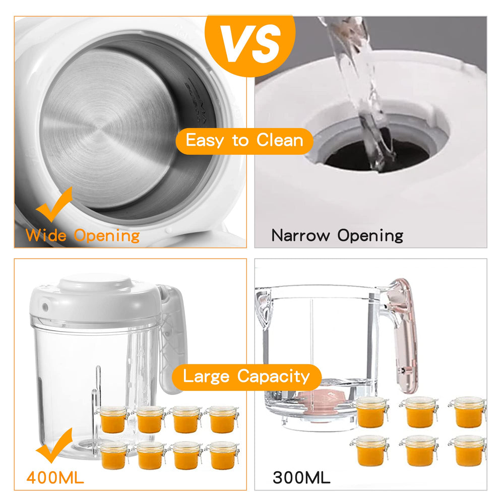 Precision blades puree from fine to chunky textures with AMZBABYCHEF