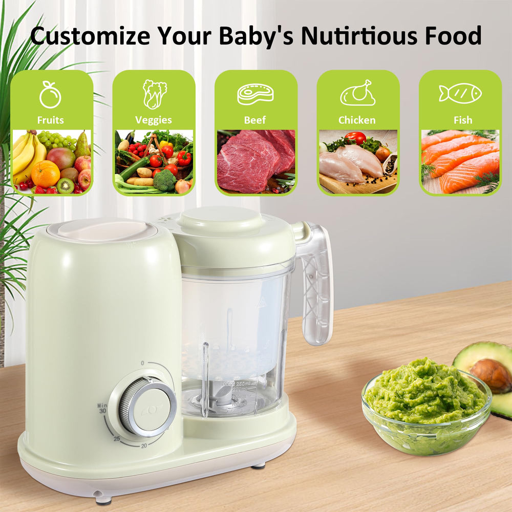 AMZBABYCHEF puree blender enables smooth to chunky textures easily.