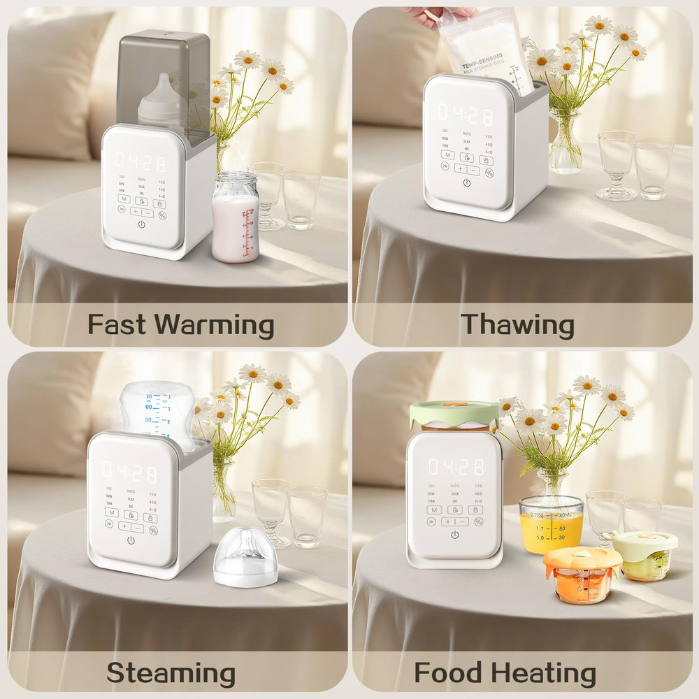 AMZBABYCHEF wide-neck compatibility supports most bottles.