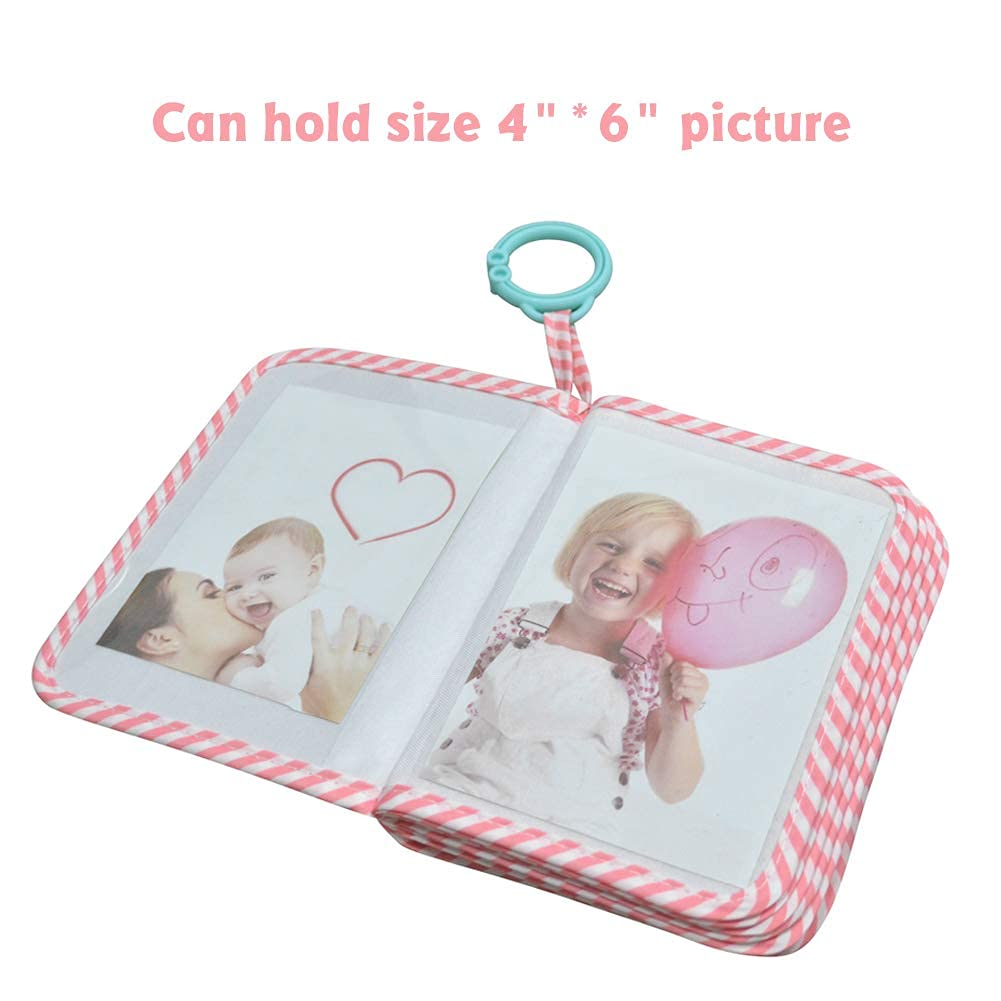 amzoya Baby's My First Family Album features a built-in safety mirror for gentle recognition.