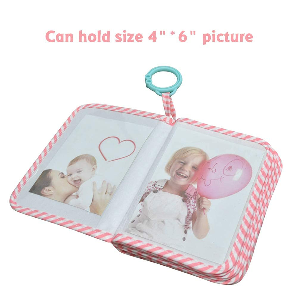 amzoya Baby's My First Family Album features a built-in safety mirror for gentle recognition.