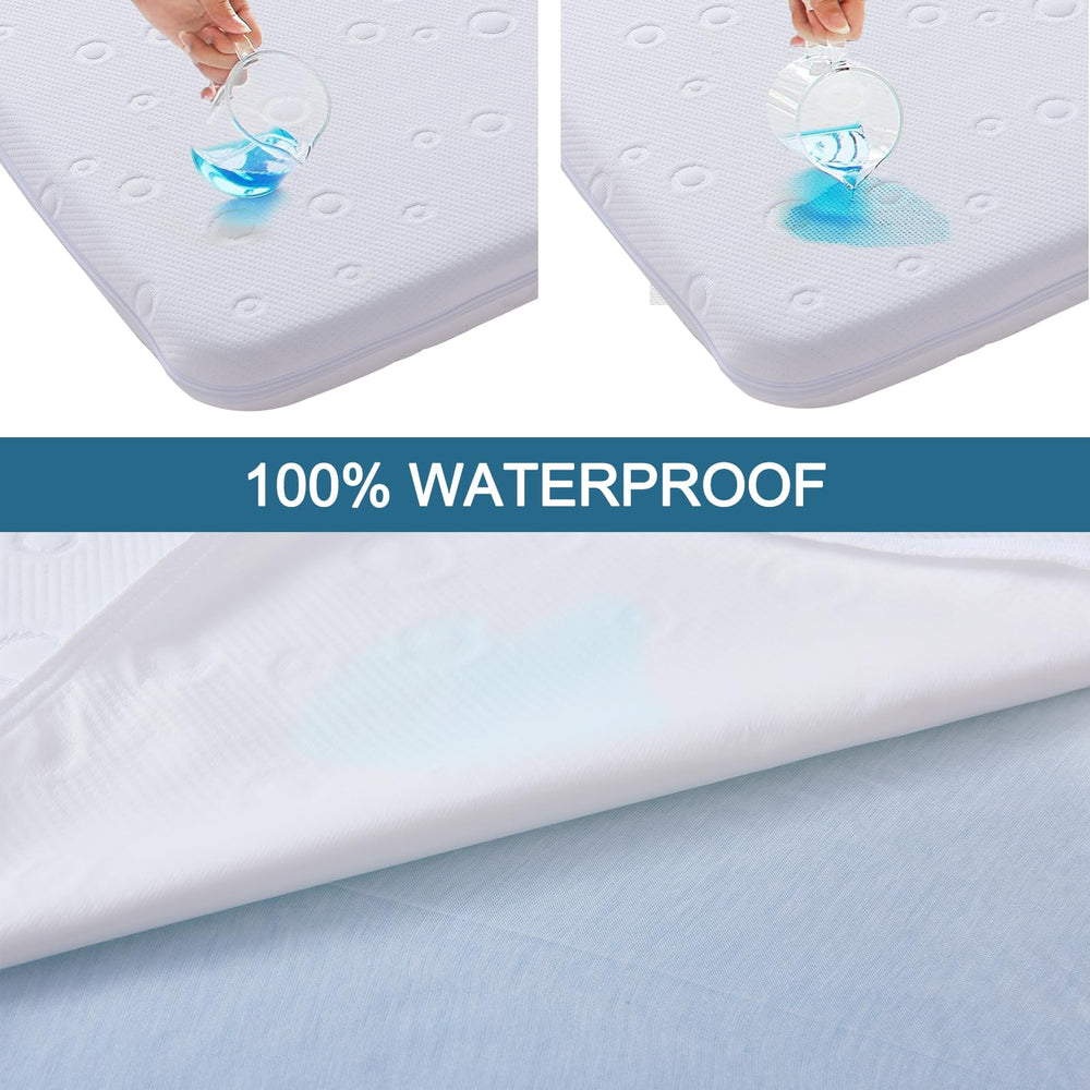 Amzreine pack and play mattress CertiPUR-US foam ensures safer materials.