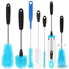 AnDock 6-pack long-handle pot bottle brush reaches deep areas for thorough cleaning.