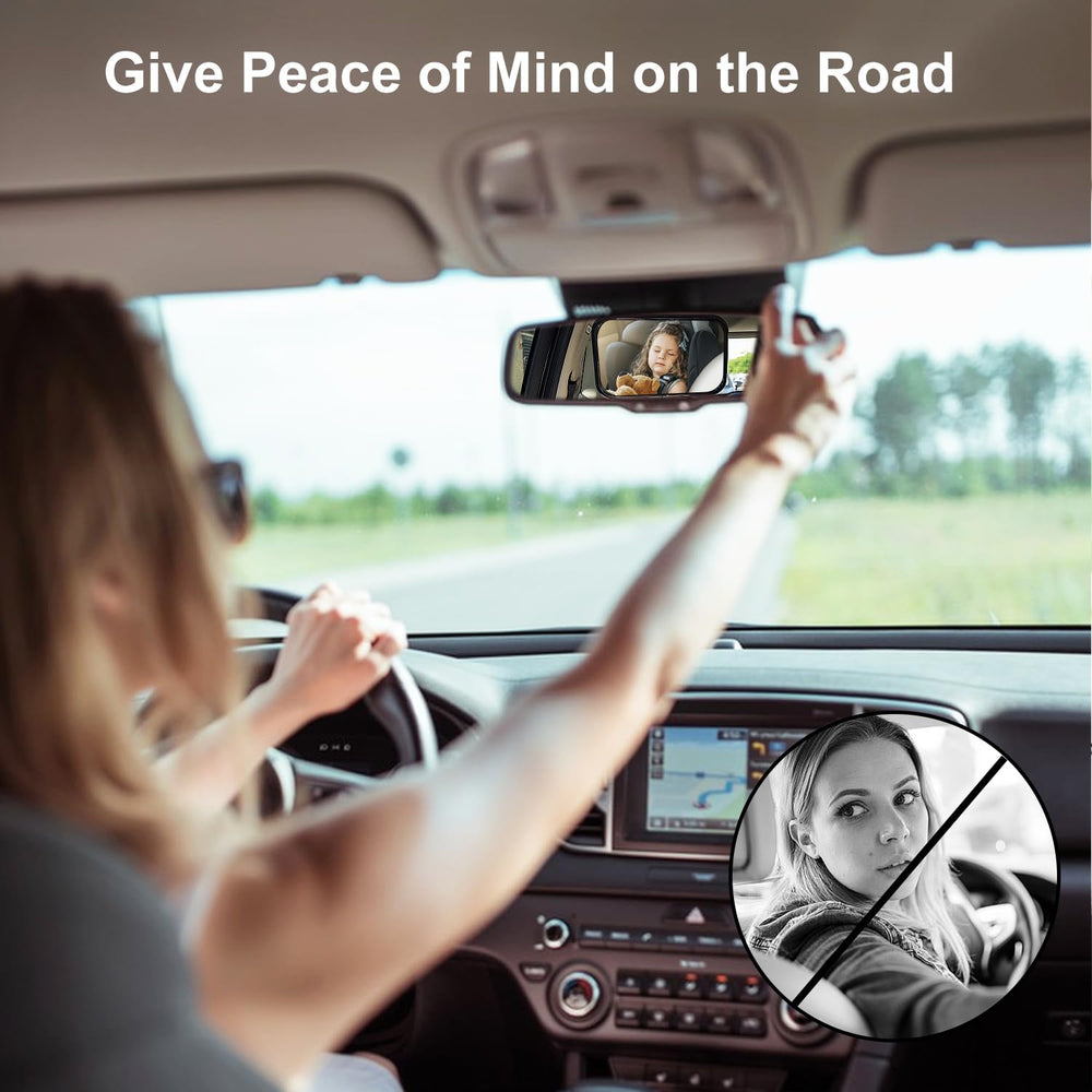 Anatec rear-facing mirror lets you check baby without turning around.