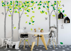 ANBER Giant Jungle Tree decal on wall creates a playful kids' room backdrop.