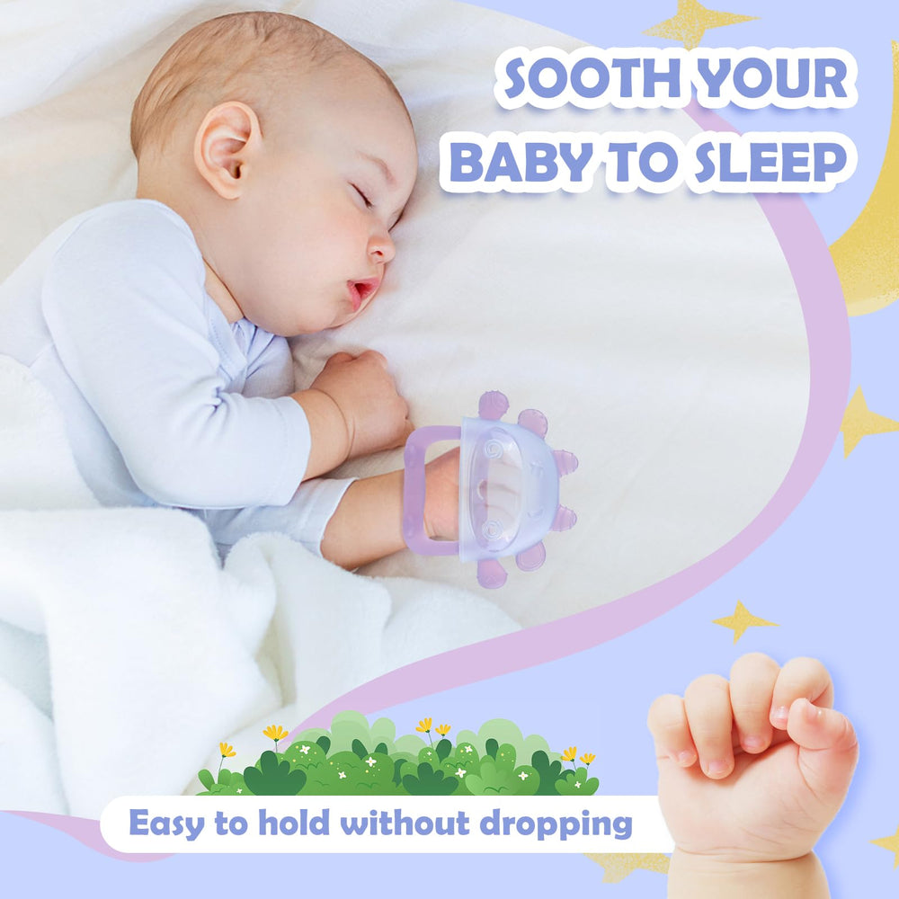 Anboor textured-surface teether offers varied sensations on gums.