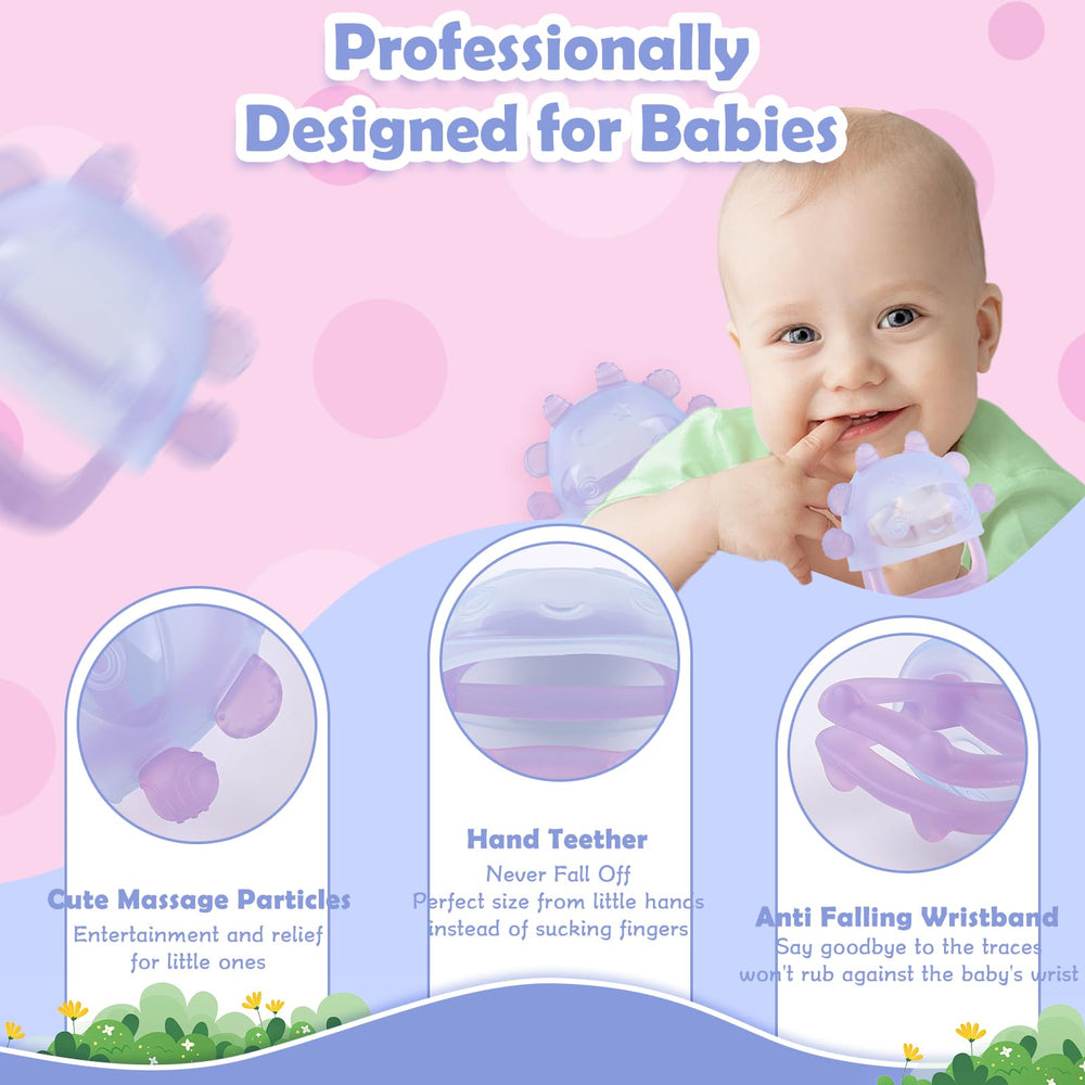 Anboor teether can be chilled for extra gum relief.
