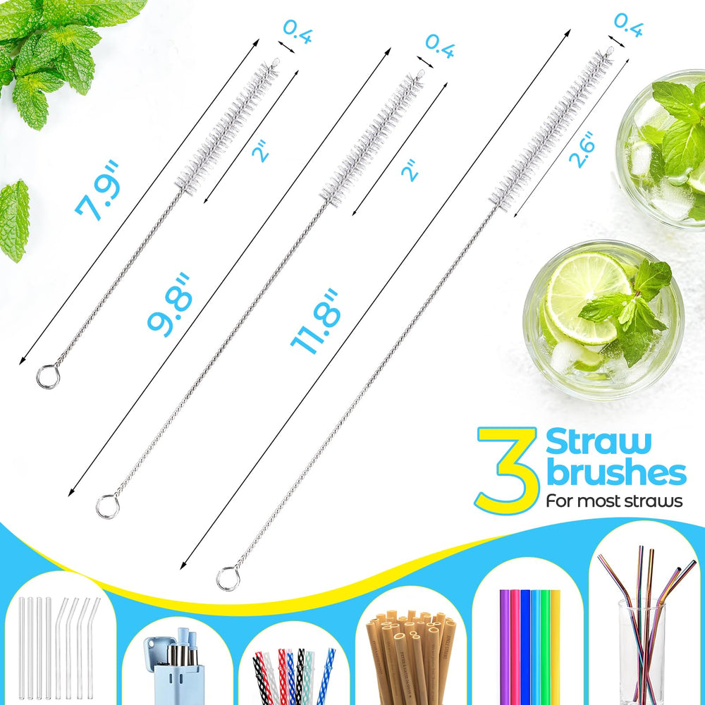 AnDock straw brush 11.8 inches for tall straws and narrows.
