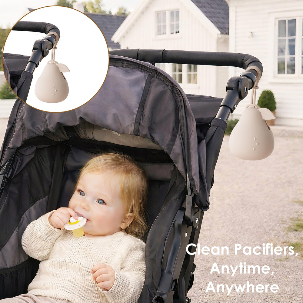 Andy Bear trio blends softly with baby gear while staying hygienic.