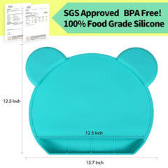 Andyken placemat with non-slip base for steady meals.
