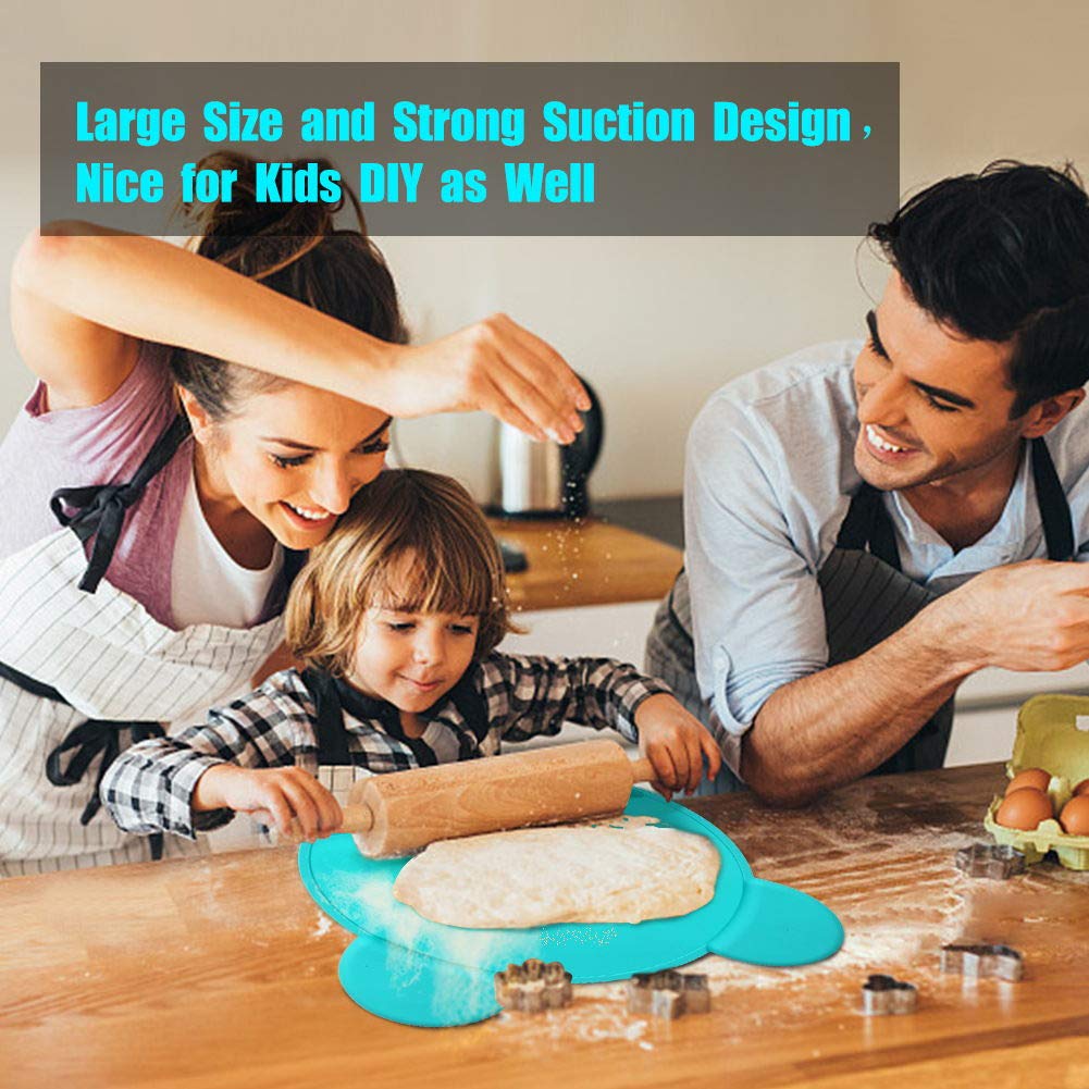 Andyken silicone placemat is washable and reusable after meals.