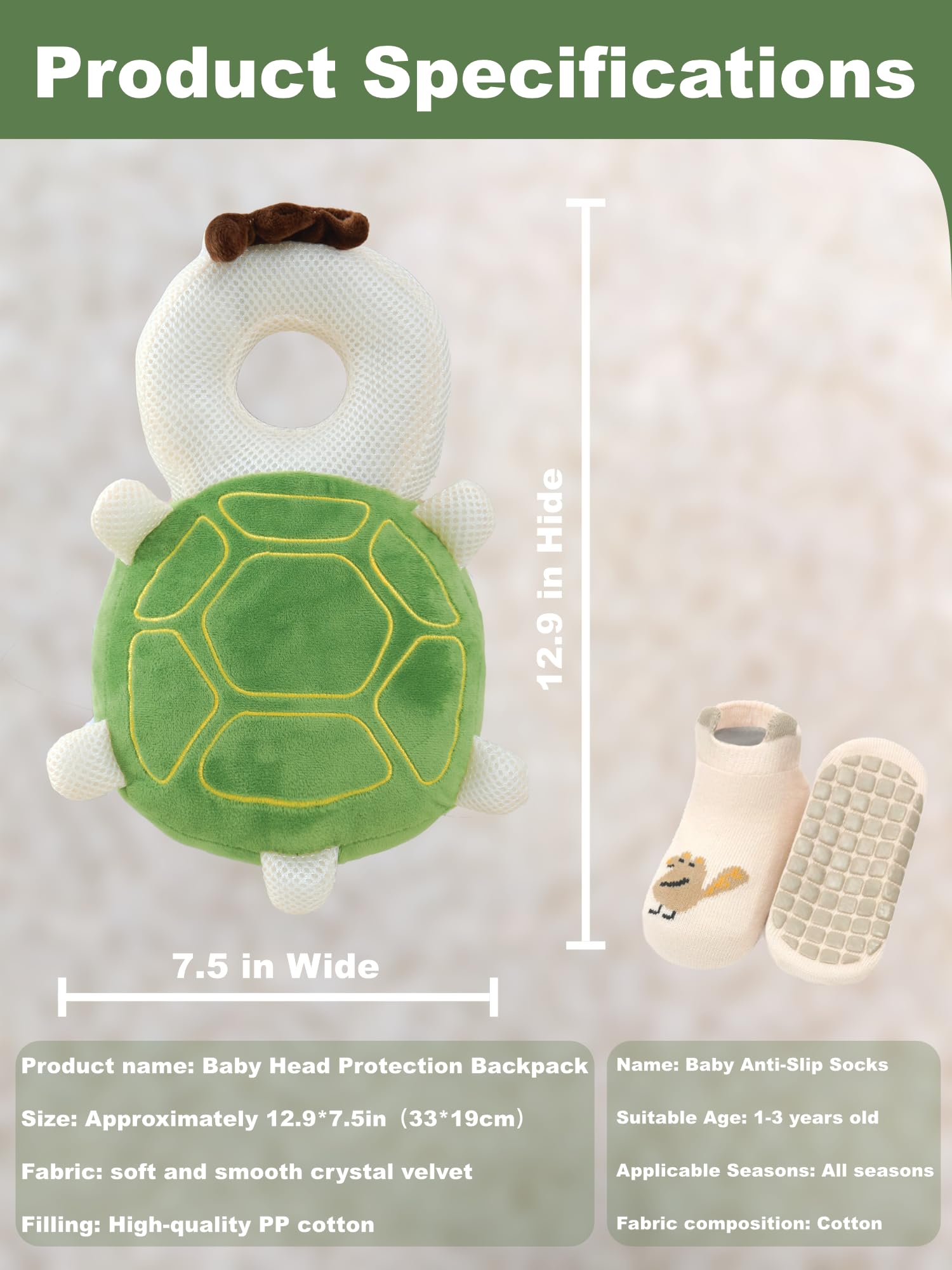 Cute cartoon turtle design adds charm while safeguarding daily activities.
