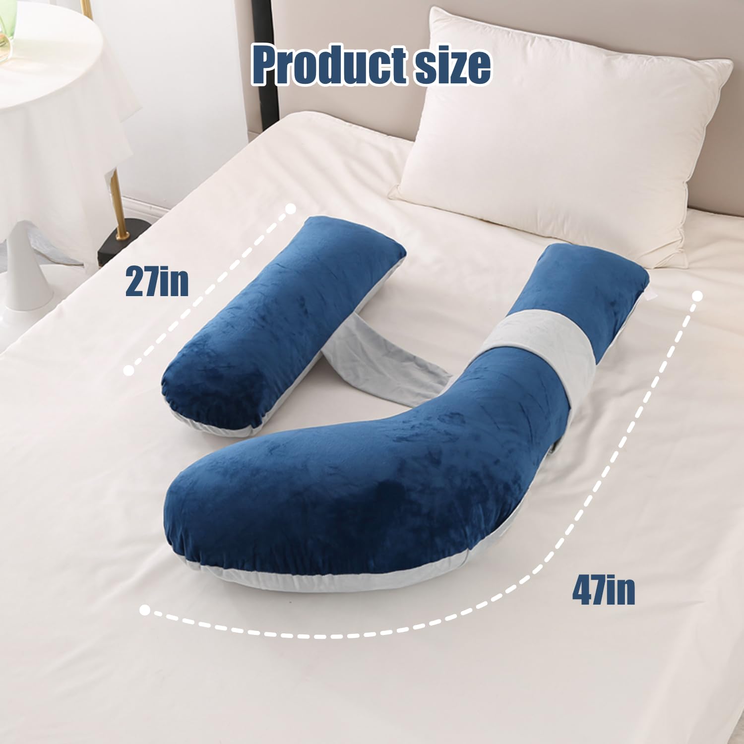 Anfrandce back and leg support with the maternity pillow