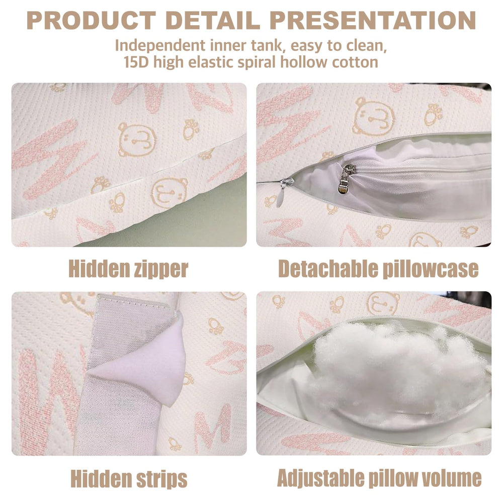 Anfrandce pillow with hidden zipper enables easy filling adjustments and maintenance.
