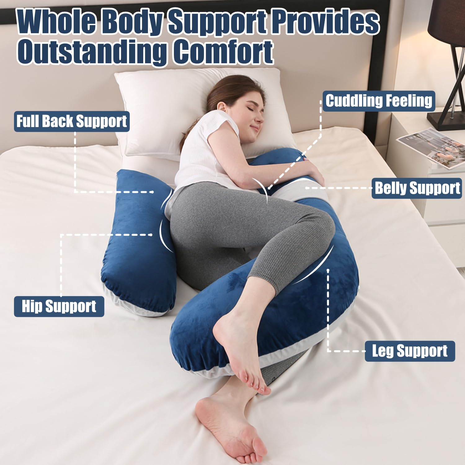 Anfrandce abdomen support demonstration showing targeted comfort for expectant mothers