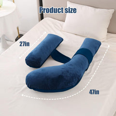 Anfrandce pregnancy pillow adjustable-fill allows personalized support for growing belly.
