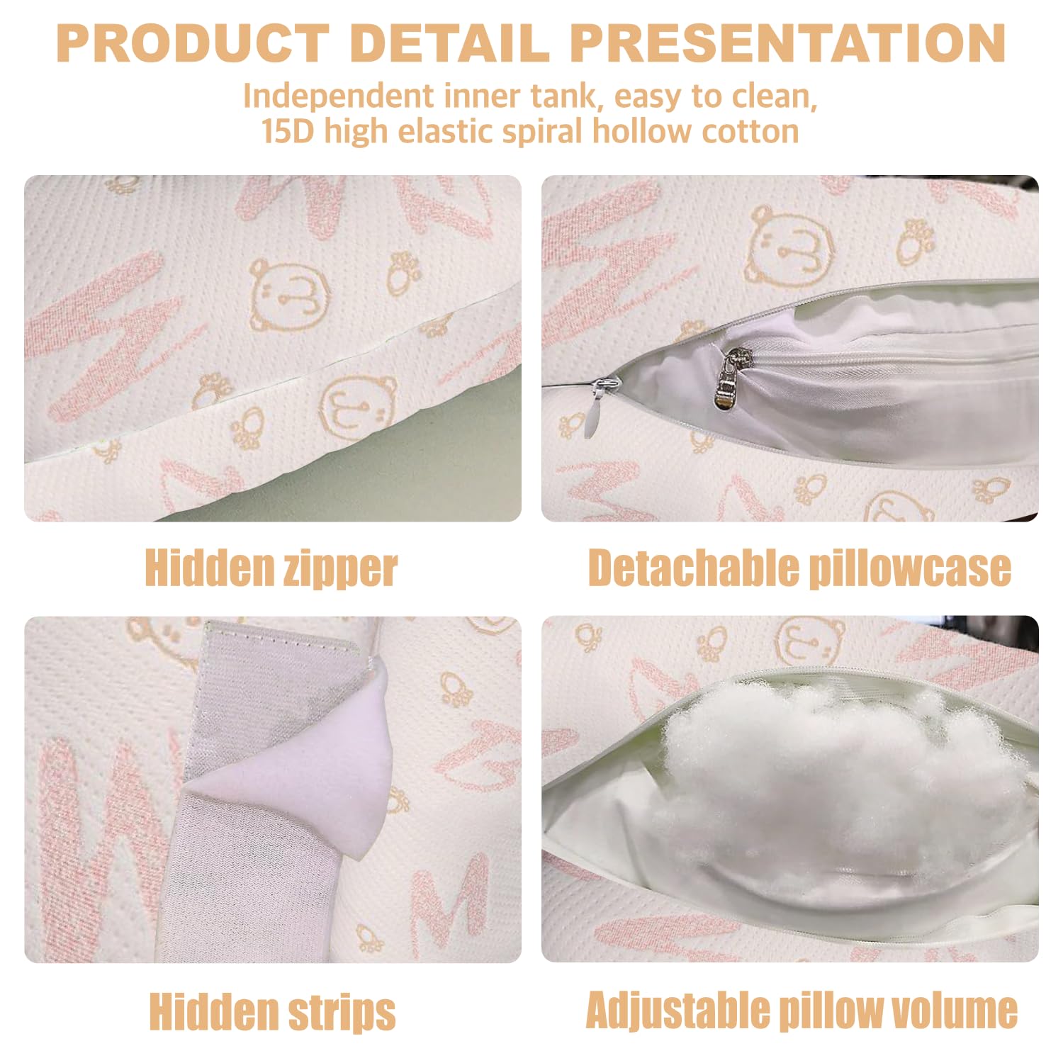 Anfrandce pillow suitable for side and back sleepers.