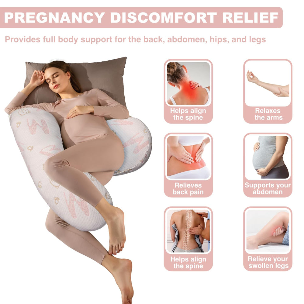 Anfrandce pillow demonstrates side-sleep position with full-body comfort
