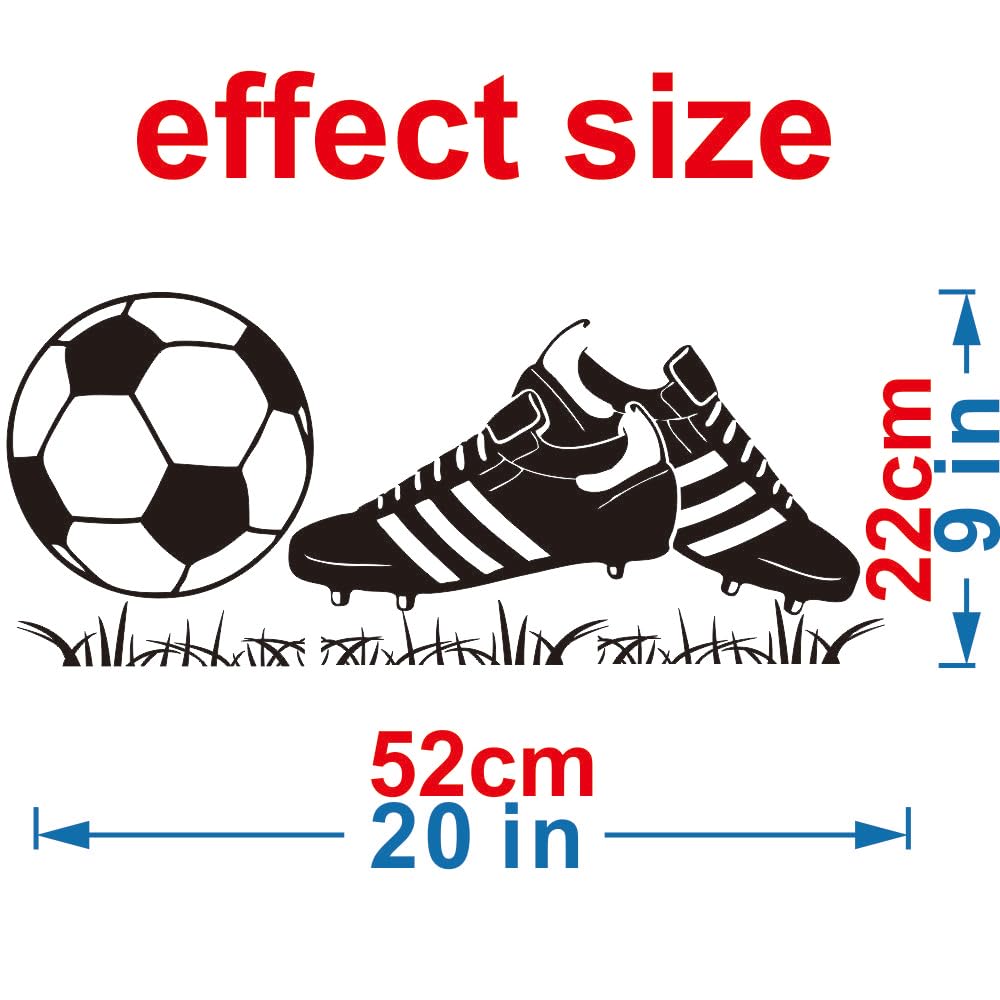 ANFRJJI football sticker transforms walls into a sporty focal point for kids' spaces.