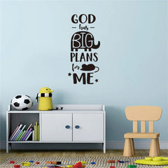 ANFRJJI large 10x22 inch wall sticker creates a focal point in bedrooms.