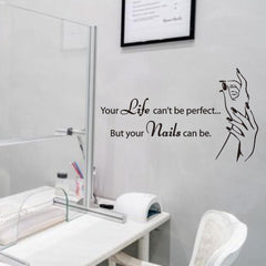 ANFRJJI nail bar wall art enhances salon branding with style