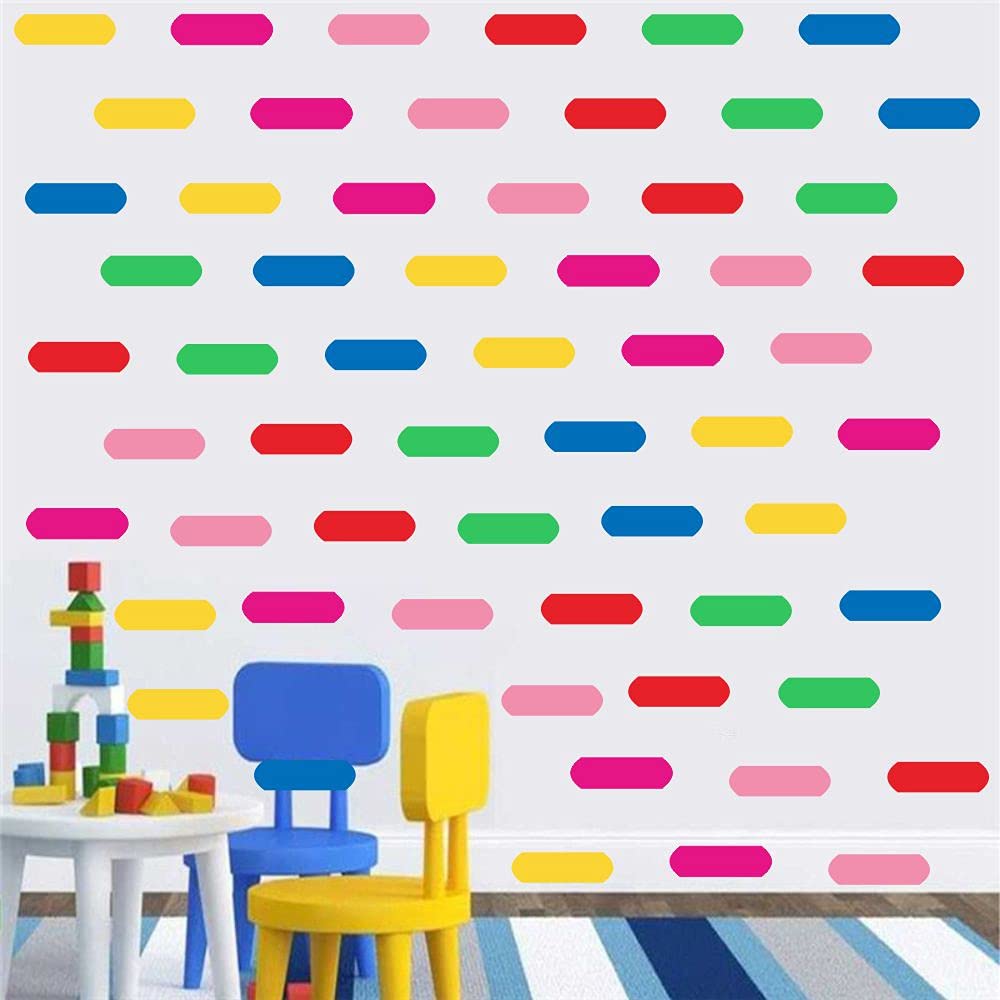 ANFRJJI Rainbow Sprinkles wall decal is waterproof and durable for daily use.