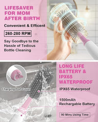 Angeland bottle cleaner set including nipple brush for pump parts and nipples.