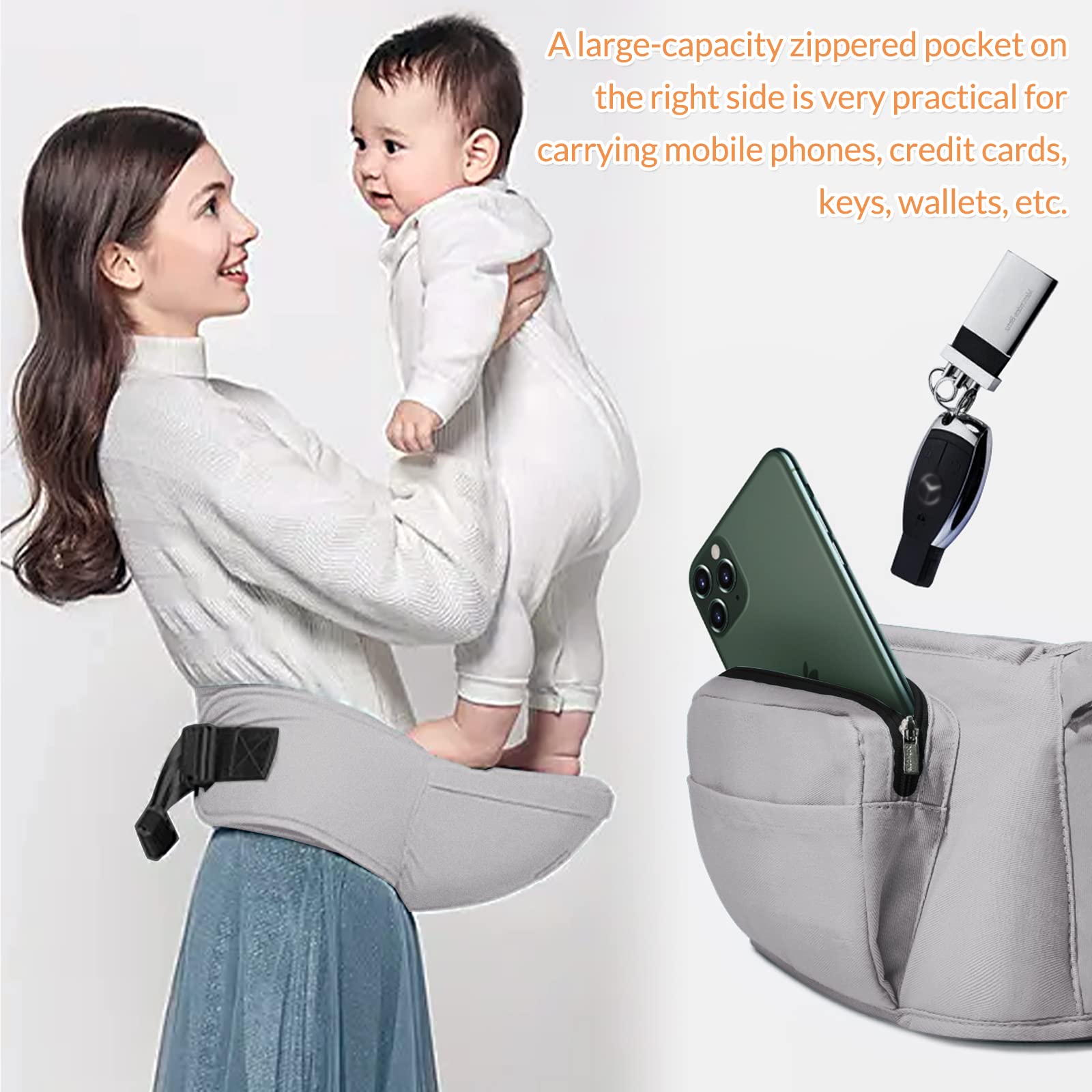 ANGELBB pocket zipper detail enables quick access to essentials